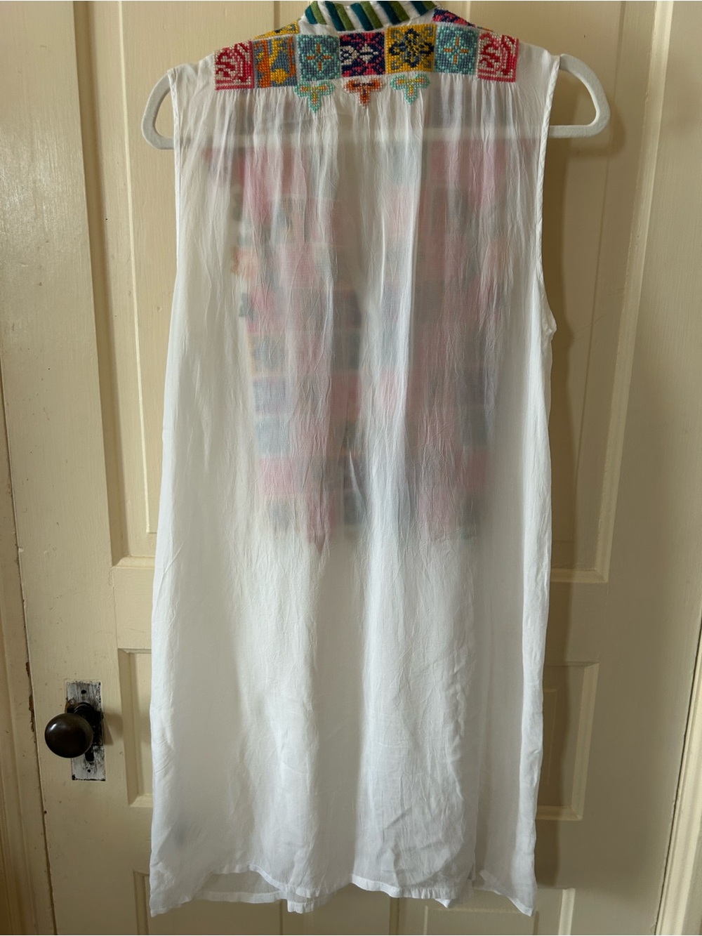 JOHNNY WAS sheer sleeveless tunic top shirt dress XS/S - Picture 9 of 12